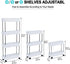 4-Tier Melody House Slim Mobile Shelving Unit on Wheels, Slide Out Rolling Bathroom Storage Organizer, Utility Carts