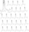 Artliving 6" Clear Plastic Easels or Stand/Plate Holders for Pictures, Home Decoration, Weddings, Birthdays (24 Pack)