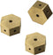Chenshuo Mini Dual Purpose Incense Holder, Brass Hexagonal Shape Burner Plate for Incense Sticks, 3 Pcs Home Decoration