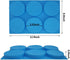 6-Cavity Large Silicone Cake Molds - Non-Stick Round Disc Mousse Cake Pan, French Dessert, Candy, Soap (Blue)