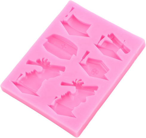 Nurse Graduation Themed Silicone Mold for DIY Cake Decoration, Doctor Nurse Grad Hat Fondant Molds, Cupcake Topper,