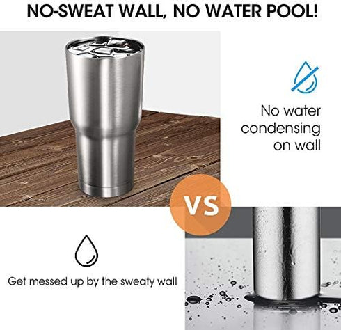 30 oz Tumbler, Double Wall Stainless Steel Insulated Travel Mug with Lid for Hot and Cool Beverages