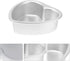 Luxshiny 5pcs Mini Heart Cake Pans, 4 Inch Aluminium Bakeware for Wedding, Birthday, Valentine’s Day