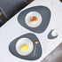 Set, 2 Placemats+2 Faux Leather Placemats and Coasters Round Leather for Dinner Table Mats Heat Resistant Non-Slip