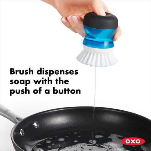Set OXO Good Grips Soap Dispensing Palm Brush Storage