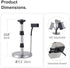 Paper Towel Holder, Standing Weighted Base Non-Slip Stainless Steel Dispenser for Kitchen Countertop and Tabletop