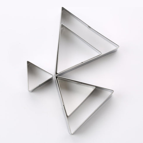 SK Triangle Shape Cookie Cutter Set, Stainless Steel, 5-Piece, Small (2.7in)