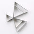 SK Triangle Shape Cookie Cutter Set, Stainless Steel, 5-Piece, Small (2.7in)
