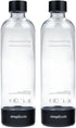 Simpli Soda Carbonating Bottles, 1L 2-Pack Reusable PET Sparkling Water Bottles Compatible
