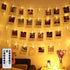 20 LED Photo Clip Starry Lights - Remote LED Fairy Twinkle Lights for Home Festival Decor, Christmas & Party