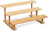 CROISSANT Bamboo and Wood 3 Tier Cupcake Stand, Food Display Risers for
