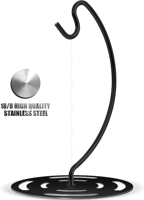 Coopenju Countertop Banana Holder Stand Stainless Steel, Modern Banana Tree Hanger with Larger Base & Won't Topple
