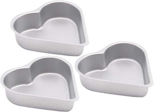 3pcs Heart Pudding Mold Cake Making Tray, Non-stick Heart Cake Pan, Donut Molds, Baking Supplies
