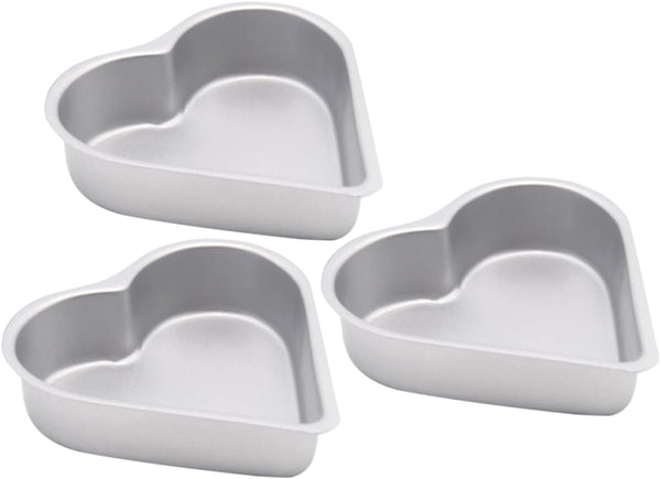 3pcs Heart Pudding Mold Cake Making Tray, Non-stick Heart Cake Pan, Donut Molds, Baking Supplies