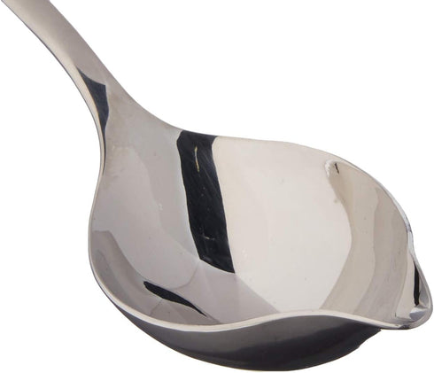 Mercer Culinary 18-8 Stainless Steel Saucier Spoon, Tapered Spout, 8-1/2 Inch, Silver