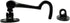 Renovators Supply Manufacturing Door Latch Lock, 4.5 in. Black Wrought Iron Swivel Hook and Eye Latch