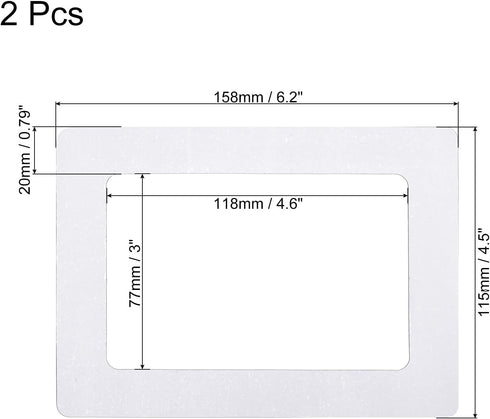 PATIKIL Magnetic Picture Frame, 2 Pack Magnetic Photo Frame Picture Holder Holds 4x6 Inch Photos for Refrigerator Metal Home Office, PVC White by PATIKIL