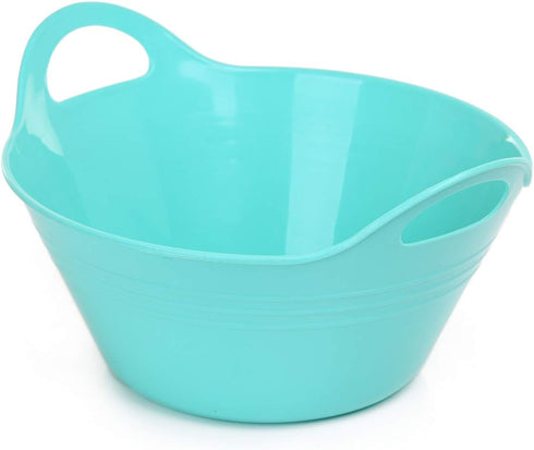 Mintra Home Plastic Bowls with Handles (970ml Small 3pk, Teal)