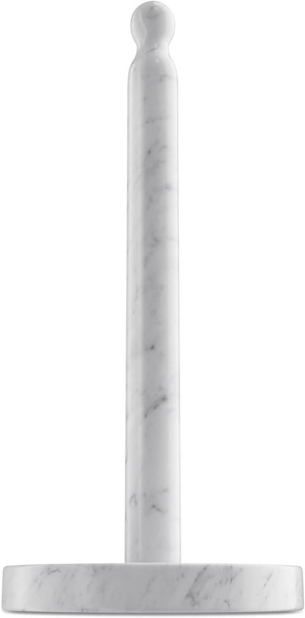 Koville Carrara Marble Paper Towel Holder Countertop, 6 Genuine Stone Paper Towel