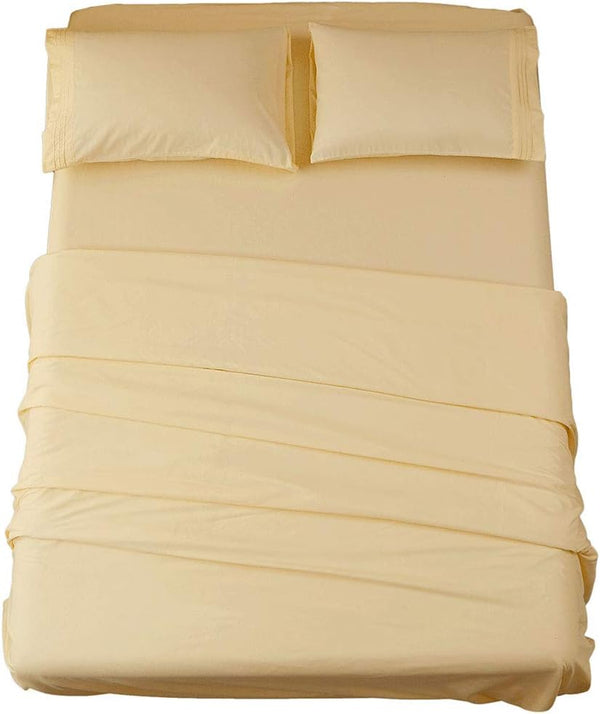 SONORO KATE Bed Sheet Set Super Soft Microfiber 1800 Thread Count Luxury