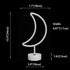 Neon Moon Lights, LED Moon Decor Neon Signs Art Decorations, Crescent Night Lights Lamp for Party Supplies, Kids Gift