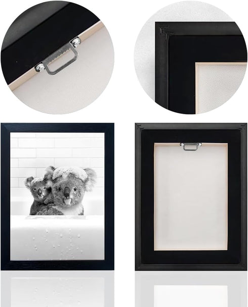 Yecohom Art Black and White Bathroom Decor Animals Koalas Wall Art Funny Animal Pictures Artwork for Kids Room Take