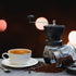 Manual Coffee Grinder Set by Mixpresso, Hand Coffee Mill with Conical Burr, 2 Glass Jars & Brush