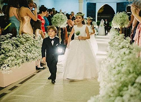 Bringsine Baby Breath Gypsophila Wedding Decoration, White Colour Pu Flowers, 30 Pieces