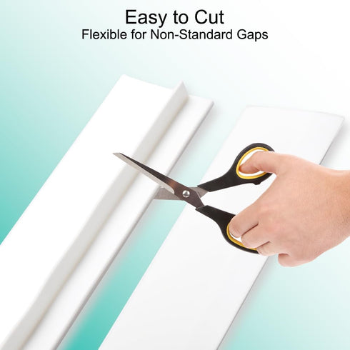 Stove Gap Covers, 2 Pack Kitchen Silicone Oven Gap Filler - 21 Inches Countertop Strips Guard, Easy to Clean (White)