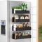 Magnetic Spice Storage Rack Organizer, 4 Pack for Refrigerator and Oven, Black Fridge Organizers and Storage