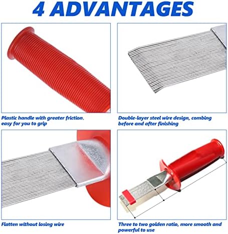 Air Conditioner Condenser Fin Cleaner Comb, Stainless Steel Manual Tool for Refrigerator Coil Cleaning.