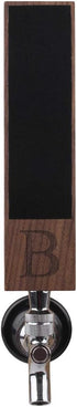 Monogrammed B Chalkboard Beer Tap Handle, 8 Inch Tall Walnut Wood for Home Brew Kegerators, Gift for Him