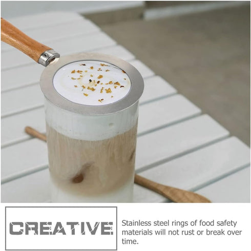 Cabilock 2Pcs Milk Cup Rim Stainless Steel Baking Cup Ring Cover for Milk Tea Coffee