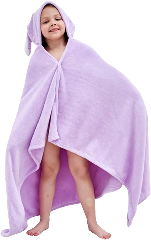 Vauwmsr Kids Hooded Beach Bath Towel Soft Toddlers Children Hooded Blanket Bathrobe Swimming