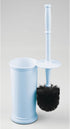 mDesign Toilet Bowl Brush and Holder - Covered Bathroom Toilet Brush - Standing Toilet Bowl Scrubber in Modern Holder