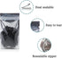 FERENLI 100 Pieces Clear Front Zipper Lock Resealable Aluminum Mylar Foil Bags for Long Term Food Storage, 3.5x5.5 inch