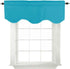 Turquoize Teal Valance Curtains, 52" x 18" Short Window Curtain Valance for Kitchen, Blackout Thermal Insulated