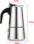 Yosoo Coffee Maker, Stainless Steel Percolator Stovetop Latte Maker, Easy Clean (200ML 4 Cup)
