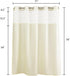 River Dream Beige Fabric Shower Curtain or Liner with Sheer Window, Machine Washable, 71 x 74 inches