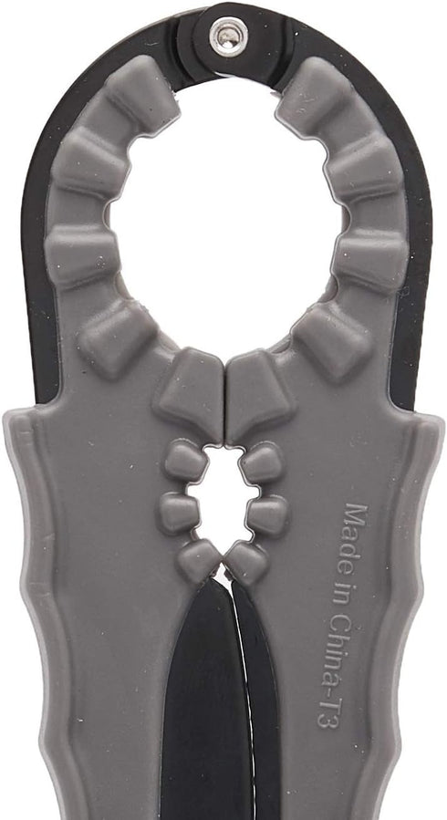 Jokari Multi Bottle Opener, 3 in 1 Easy Grip Lid Opener for Jars, Bottles, and Cans, Black