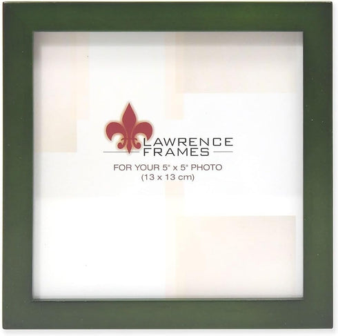 Lawrence Frames Collection Wood Picture Frame Gallery, Green, 5x5
