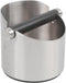 Stainless Steel Italian Espresso Tapping Box with Detachable Rod & Anti-Slip Rubber Base (Silver-S)