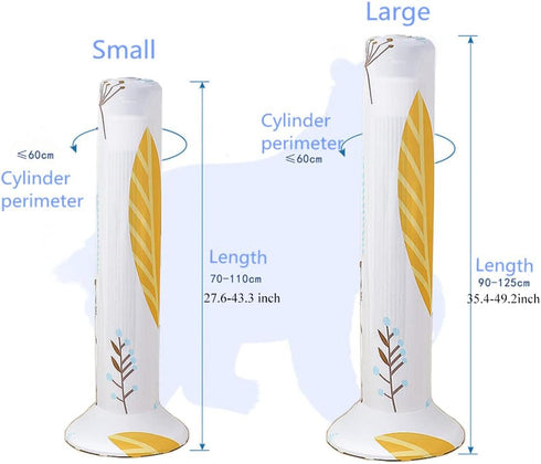 Tower Fan Dust Cover Moisture proof Dustproof Tower Cover Washable Tower Sleeve Dust Proof Protective Cover Dustproof & Moisture-Proof for Household Tower Fan Pedestal (Leaves, Larger)