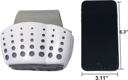 Eunion Plastic Sink Caddy Sponge Holder, Soap Holder, Desk Organizer, Saddle Faucet Caddy, Pen Holder