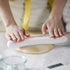 Fdit White Plastic Embossed Design Dough Roller, Non-Stick Exhaust Rolling Pin for Making Pasta, Cookies, Bread