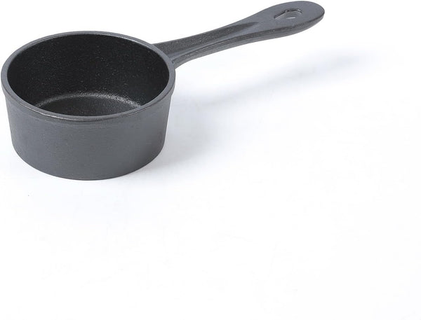 DIA.3.8inch Cast Iron Melting Pot, Pre-Seasoned Sauce Pan