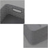 Grey Plastic Storage Basket, 10.03" x 7.67" x 4.05", Set of 6 Packs