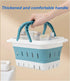 Foldable Plastic Shower Caddy Basket 2 Pcs, Portable Toiletries Caddy with Handles for Dorm, Bathroom, Cleaning,