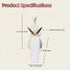 Lescafita White Abstract Sitting Figurine with Gold Butterfly Modern Shelf Sitter Sculpture for Home Decor, Minimalist