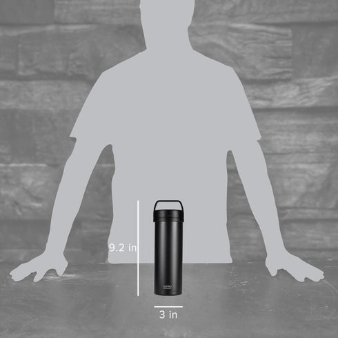 P0 16 ESPRO Ultralight French Press Coffee Maker for Travel, Vacuum Insulated Stainless Steel, Ounces, Matte Meteorite